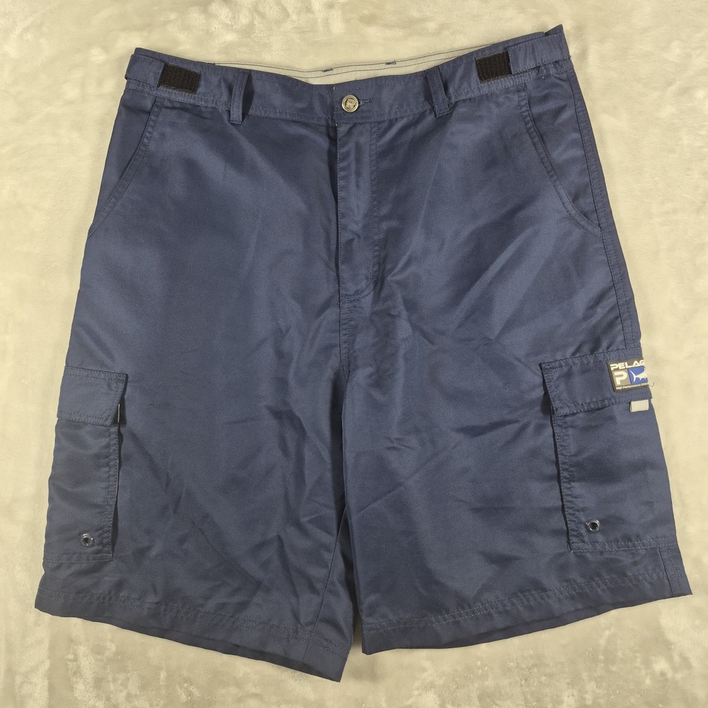 Pelagic Socorro Walk Shorts Men's 36 Blue Beach Pool Fishing Performance Casual
